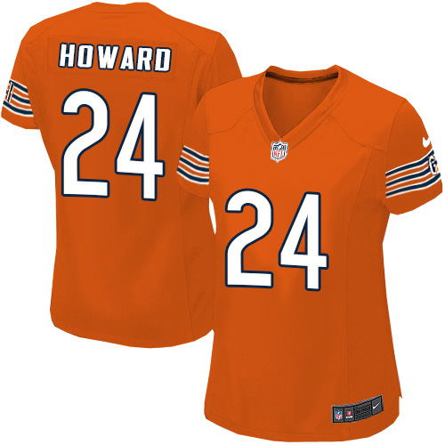 Women's Elite Jordan Howard Nike Jersey Orange Alternate - #24 NFL Chicago Bears